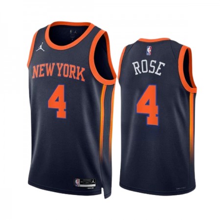 Dres New York Knicks Derrick Rose 4 Jordan 2022-23 Statement Edition Navy Swingman